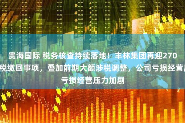贵海国际 税务核查持续落地！丰林集团再迎2700万元退税缴回事项，叠加前期大额涉税调整，公司亏损经营压力加剧